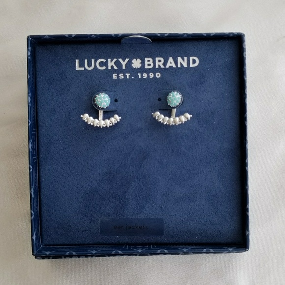 ❣SOLD❣NIB Lucky Brand Earring Jackets Silver Tone - Picture 2 of 5